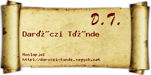 Daróczi Tünde névjegykártya